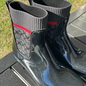 Black & Red Coach Boots ✨